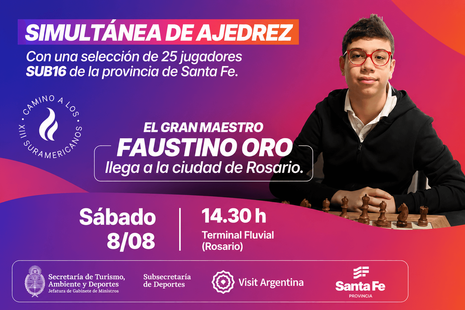 Fausti arrives in Rosario to close his tour of the country